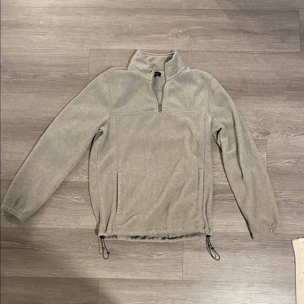 Croft & Barrow Men's Light Tan Zip-Up Fleece Sweater